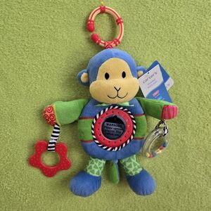 NWT NEWBORN BIRTH & UP Carter's Blue and Green Monkey Activity Toy (Q1)